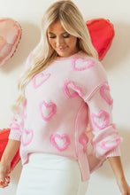 Load image into Gallery viewer, Valentine Heart Bubble Sleeve Baggy Sweater