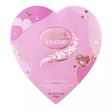 Load image into Gallery viewer, Lindor Valentine Strawberries and Cream White Chocolate Truffles Heart Box - 5.5.Oz