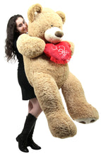 Load image into Gallery viewer, I Love You 5 Foot Giant Teddy Bear Valentine'S Day Soft Holds Heart Embroidered I YOU