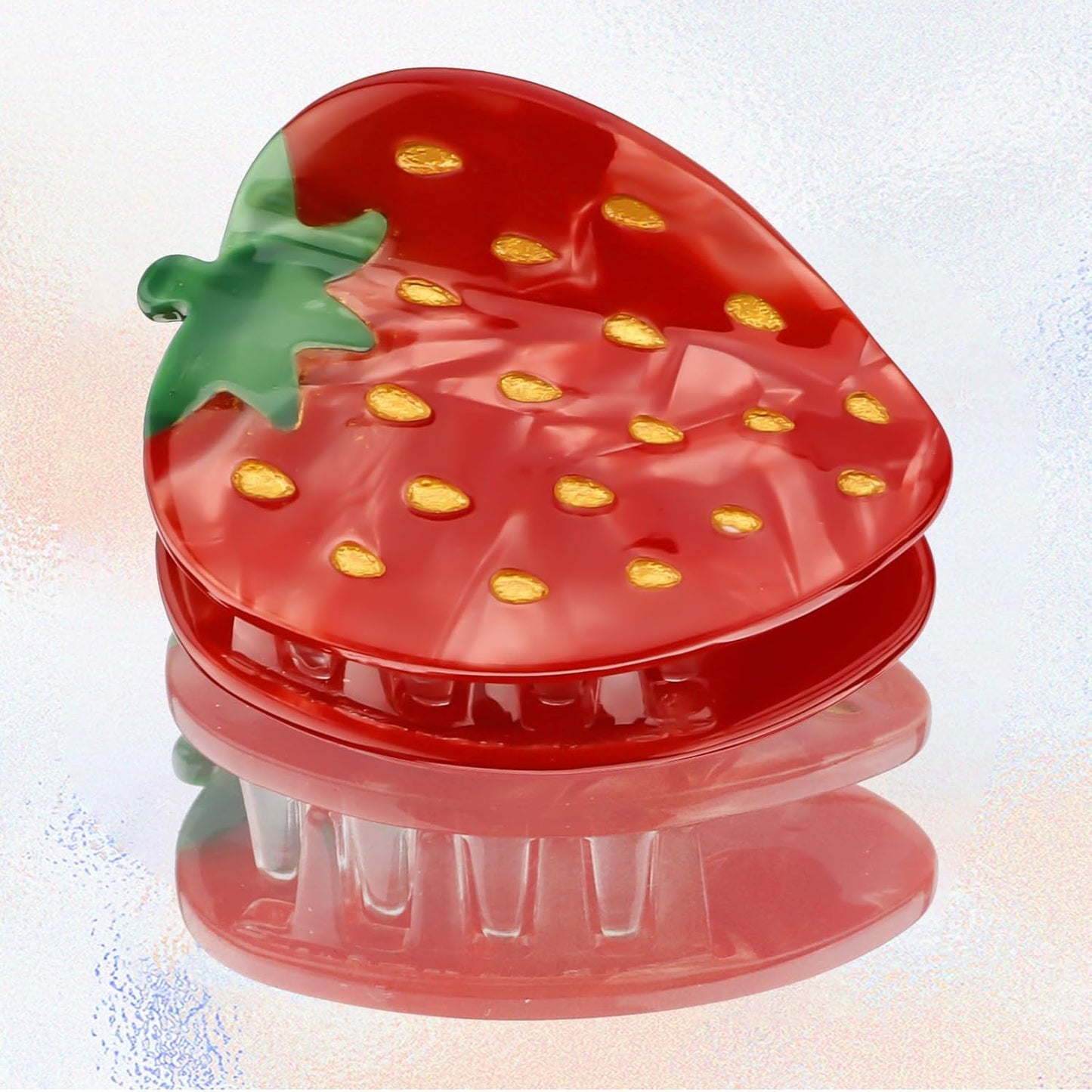 Strawberry Hair Clips, Strawberry Hair Accessories Hair Clip for Women, Small Fun Fruit Hair Claw Clips Strawberry Gifts