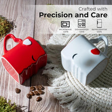 Load image into Gallery viewer, - Coffee Mugs/Kissing Mugs Set Ceramic with Gift Box (Red)