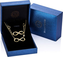 Load image into Gallery viewer, 925 Sterling Silver Necklace Bracelet Jewelry Sets Infinity Love Jewelry Sets White Gold Plated Women Necklace Gifts for Women