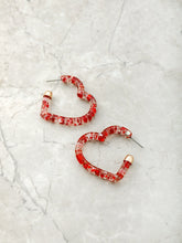 Load image into Gallery viewer, Valentine'S Day Open Heart Hoop Earrings, 1 Pair