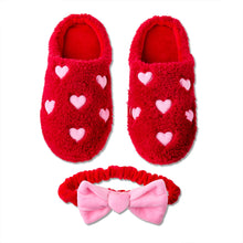 Load image into Gallery viewer, Slippers and Headband Set, Pink, Valentine'S Day by