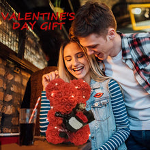 Load image into Gallery viewer, Romantic Valentines Day Gift for Her, Artificial Flowers Necklace Rose Teddy Bear with Real Pearl Blind Box Birthday Gift, Valentiness Day Gift for Monther Wify Girl