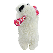 Load image into Gallery viewer, Valentine’S Day Plush Lamb Chop Dog Toy with Hearts, Medium