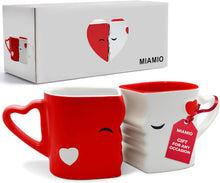 Load image into Gallery viewer, - Coffee Mugs/Kissing Mugs Set Ceramic with Gift Box (Red)
