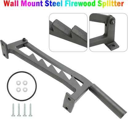 Wall Mount Steel Firewood Splitter,Kindling Wood Cracker Cutting Tool,Firewood Kindling Splitter for Home Indoor Outdoor