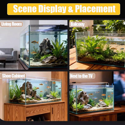 15 Gallon Rimless Aquarium Fish Tank , Ultra-Clear Nano Glass Rectangular Fish Tank L19.6＂×W13＂×H13.8＂ Thickness 6Mm Glass Fish Tank