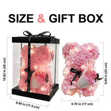 Load image into Gallery viewer, Romantic Valentines Day Gift for Her, Artificial Flowers Necklace Rose Teddy Bear with Real Pearl Blind Box Birthday Gift, Valentiness Day Gift for Monther Wify Girl
