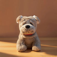 Load image into Gallery viewer, Medium Sitting Bulldog Plush, Gray, 10", Valentine'S Day by
