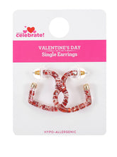 Load image into Gallery viewer, Valentine'S Day Open Heart Hoop Earrings, 1 Pair
