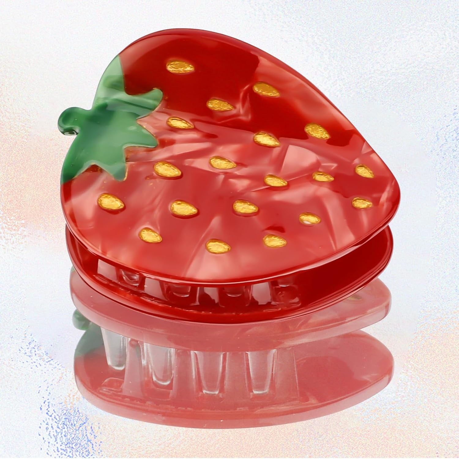 Strawberry Hair Clips, Strawberry Hair Accessories Hair Clip for Women, Small Fun Fruit Hair Claw Clips Strawberry Gifts