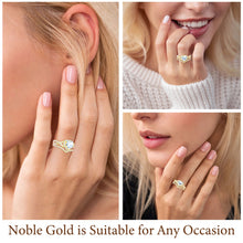 Load image into Gallery viewer, 18K Gold Plated Love Heart Wedding Rings for Women Stackable CZ Non Tarnish Thumb Eternity Promise Band Engagement Rings Set Birthday Valentines Jewelry Gifts Her Girlfriend Wife Adults Ideas
