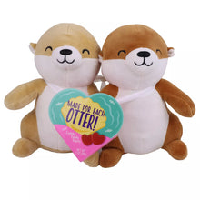 Load image into Gallery viewer, Frankford Valentine'S Day Otter Date Night Plush with Gummy  Hearts - 1Oz
