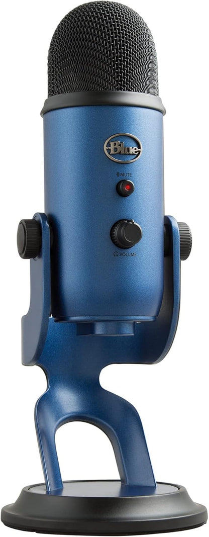 Logitech Creators  Yeti USB Microphone for Gaming, Streaming, Podcast, Youtube, Discord, PC, Studio Sound, Plug & Play-Midnight