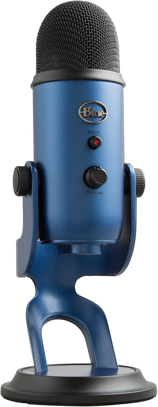 Logitech Creators  Yeti USB Microphone for Gaming, Streaming, Podcast, Youtube, Discord, PC, Studio Sound, Plug & Play-Midnight