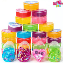 Load image into Gallery viewer, 30 Packs Valentines Slime Hearts for Kids,Valentines Galaxy Hearts Set with Cards for Kids Favors,Valentines Gifts for Class Exchange

