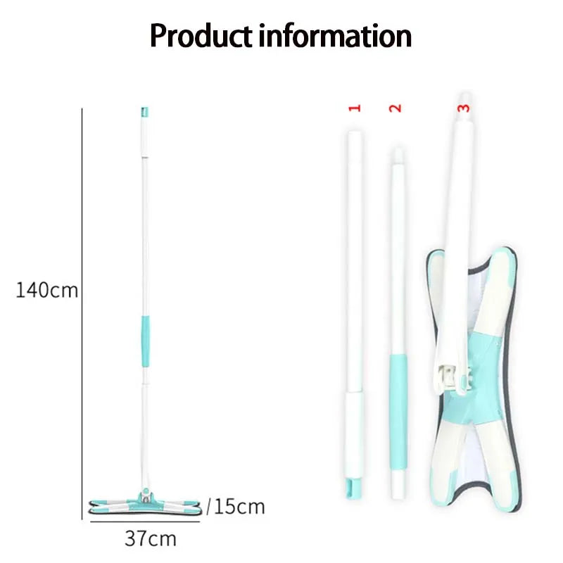 360°Rotatable Flat Mop Floor Cleaning Household Lazy Mop Cleaning Tools X-Type Floor Hand-Free Spin Squeeze Mop