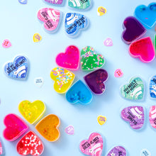 Load image into Gallery viewer, 30 Packs Valentines Slime Hearts for Kids,Valentines Galaxy Hearts Set with Cards for Kids Favors,Valentines Gifts for Class Exchange
