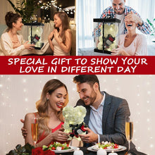 Load image into Gallery viewer, Romantic Valentines Day Gift for Her, Artificial Flowers Necklace Rose Teddy Bear with Real Pearl Blind Box Birthday Gift, Valentiness Day Gift for Monther Wify Girl
