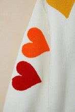 Load image into Gallery viewer, Valentine Heart Chenille Drop Shoulder Sweater
