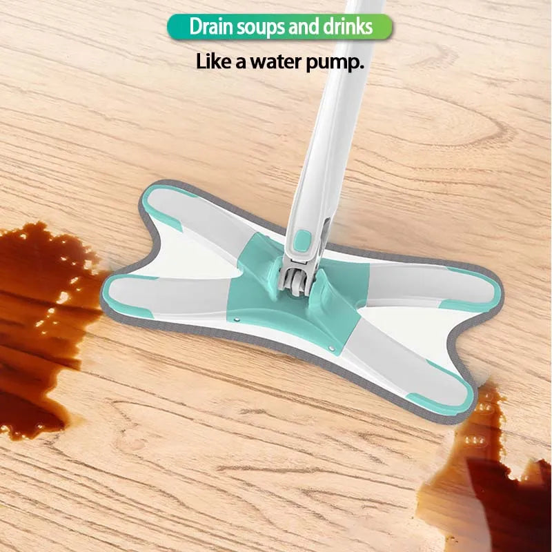 360°Rotatable Flat Mop Floor Cleaning Household Lazy Mop Cleaning Tools X-Type Floor Hand-Free Spin Squeeze Mop
