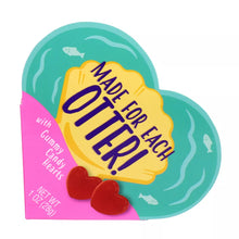 Load image into Gallery viewer, Frankford Valentine'S Day Otter Date Night Plush with Gummy  Hearts - 1Oz
