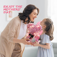 Load image into Gallery viewer, Romantic Valentines Day Gift for Her, Artificial Flowers Necklace Rose Teddy Bear with Real Pearl Blind Box Birthday Gift, Valentiness Day Gift for Monther Wify Girl
