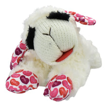 Load image into Gallery viewer, Valentine’S Day Plush Lamb Chop Dog Toy with Hearts, Medium
