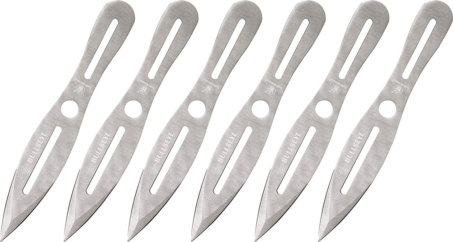 Bullseye Throwing Products with Full Tang Stainless Steel Design and Protective Nylon Sheaths for Recreation and Competition