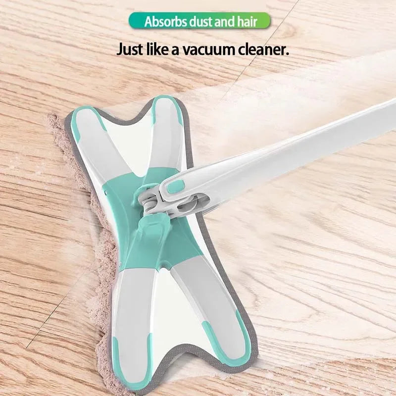 360°Rotatable Flat Mop Floor Cleaning Household Lazy Mop Cleaning Tools X-Type Floor Hand-Free Spin Squeeze Mop