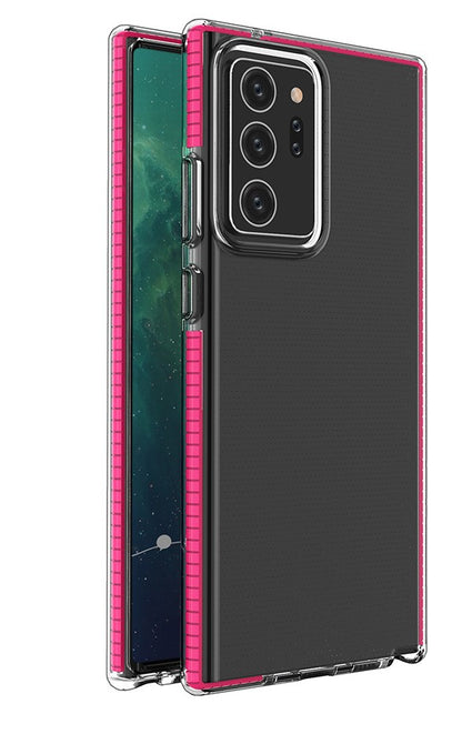 SAMSUNG NOTE20 ULTRA TPU+TPE clear phone case material: back PC+TPE side